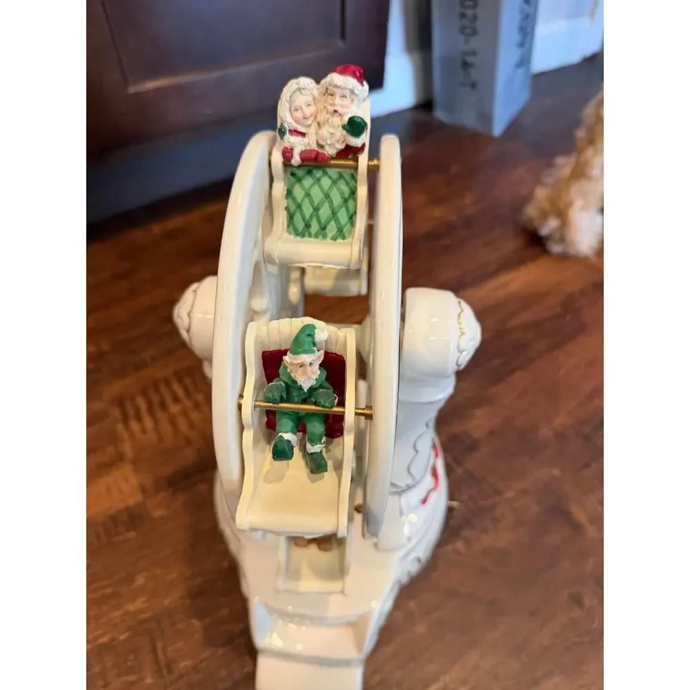 Avon Porcelain Holiday Classic Wind Up Musical Ferris Wheel 2001